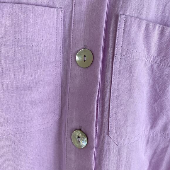Tuckernuck Meryl Shirt Dress Size XS Lilac Purple Cotton Pomander Place - Picture 9 of 14